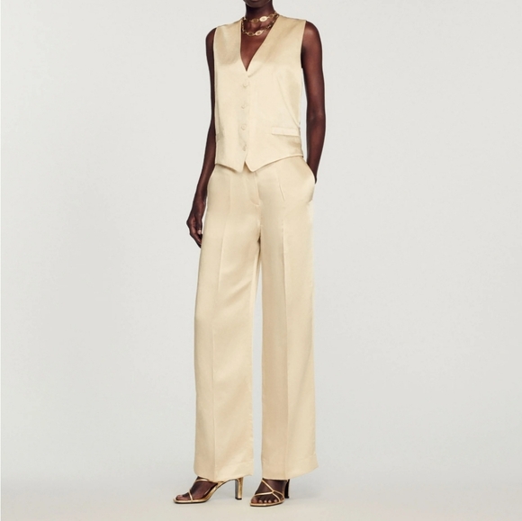 Sandro waistcoat size XS (FR 34), chalk color - Picture 2 of 6